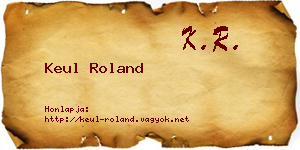 Keul Roland névjegykártya